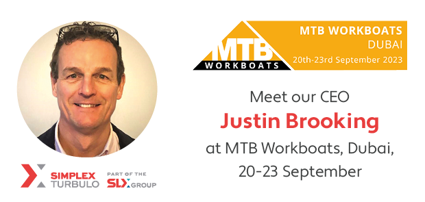 Justin Brooking at MTB "Meet The Buyer" Workboats, Dubai